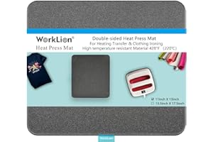 WORKLION Tappetino termopressa 28 x 33 cm: materiale ignifugo su entrambi i lati, tappetino protettivo resistente per Cricut Easypress/Easypress 2 e HTV Craft vinile ferro isolamento progetti di