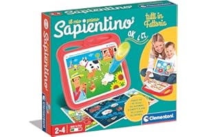 Clementoni - Il Mio Primo Sapientino, Tutti in Fattoria, Gioco Educativo Bambini 2-4 Anni, Banchetto con Penna Interattiva e 12 Schede per Scoprire Gli Animali, Made in Italy, Lingua Italiana, 16477