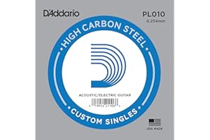 D'Addario Pl010 Elektro Ve Akustik Tek Tel, E-(Mi), High Carbon St
