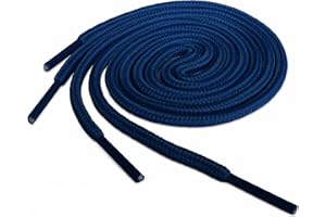 LACESTAR Round Shoe Laces for Trainers Boots Hi-tops Football Boots Coloured Cord Laces Shoelaces New Suitable for all brands of shoes for Adults or Kids