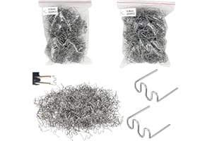 FENGJIAHUI Lot de 1000 tiges de soudage Hot Staples en acier 0,8 mm/0,6 mm Hot Staples Welder Staple, Agrafes chaudes pour soudage plastique, agrafes chaudes, machine de réparation de soudure