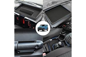 SHAOHAO Suzuki Jimny 4-Piece Set (Organizzatore Console Centrale + Cruscotto Posteriore + Organizzatore Auto + Navigazione Posteriore) Suzuki Jimny Accessori