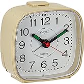 Orpat Plastic Beep Alarm Analog Clock (Apricot, Small, 7.18 cm x 3.3 cm x 6.8 cm, TBB-137)