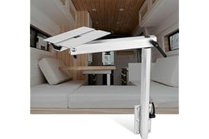 DALUOBO 360 Degree Rotatable Adjustable Removable Table Leg Support for Sofa,Wall or Caravan Camper Van RV (Table Leg only)