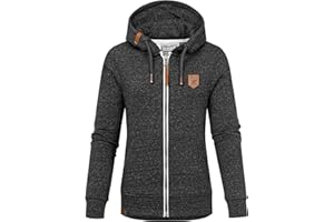 REPUBLIX Damen Sweatjacke Hoodie Sweatshirt Pullover Zipper Jacke RD-020