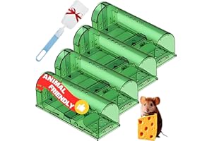 H HYDRO SIP Humane Mouse Traps, 4 X Mouse Traps For Indoors, Mouse Traps, Pets and Family Friendly, Reusable Live Mice Trap, Effective and Highly Sensitive Catcher, Easy To Use By Hydro.