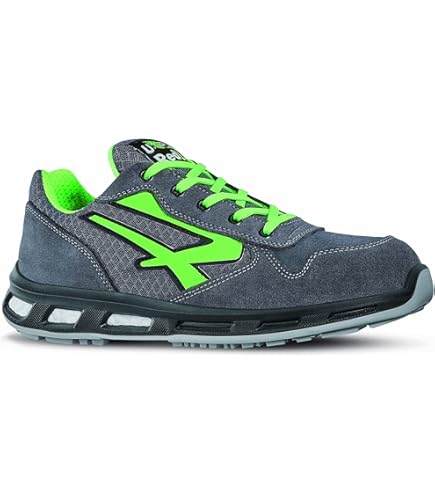 U-Power Red Lion Carbon, uniseks veiligheidsschoenen, lichtgewicht, flexibele, anti-lek lederen sneakers, met Infinergy-inzetstuk, met aluminium neuskappen - Grey 41