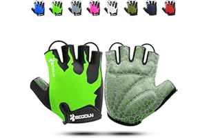 KONVINIT Rękawice rowerowe pół palców oddychające wyściełane rękawiczki rowerowe z antypoślizgowym uchwytem Unisex do kolarstwa górskiego, szosowego, siłowni, crossfitu, podnoszenia ciężarów