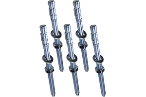 AERZETIX - C54061-5x Boulon Vis d’ancrage filetage long, Goujon à expansion - M12x180mm - en acier zingué - pour béton, pierre