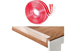 Kacunoki Kantenschutz Baby 3 Meter Transparente Selbstklebend Eckenschutz Weich Silikon Kindersicherheit Kindersicherung Tischkantenschutz Klebebänder für Glastisch Möbel Schubladen, 15mm