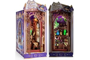 Ltteaoy Casa de Muñecas Miniatura DIY Book Nook con Luz LED y Pintura Fluorescente Regalo Creativo para Adultos Amantes de los Libros Navidad Cumpleaños Halloween