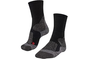 FALKE Herren TK1 Wandersocken starke Polsterung Trekkingsocken antiblasen warm dicke Thermosocken atmungsaktive schnelltrocknende klimaregulierende geruchshemmende Wolle Funktionsmaterial 1 Paar