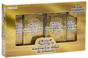 YU-GI-OH! Maximum Gold: El Dorado, MGED - Set da collezionista di carte collezionabili, 28 carte, 4 x 7 booster di carte, Oro, Anime, Yu-gi-oh, 2021
