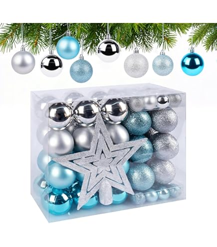SOLEDI 128 kerstballen, geassorteerde onbreekbare kerstboomversieringen, set decoratieve kerstballen met hangers, herbruikbare, draagbare geschenkverpakking, voor in de kerstboom (roze