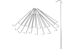 Relaxdays tältspik, set om 20, tältpinnar, camping, markankare för tältmontering, krokar, jordankare 22 cm, stål, silver, 22