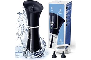 KAUGIC Ulepszony przyrząd do usuwania woskowiny z wbudowanym podwójnym zbiornikiem, bezpieczny środek do czyszczenia uszu z inteligentnym czujnikiem temperatury wody, wydajny elektryczny środek do