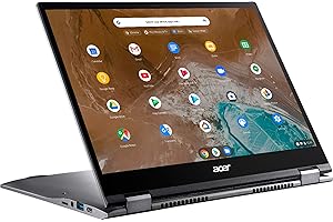 Acer Chromebook Spin 713 2 en 1, 13,5" 2K VertiView 3:2 Tactile, Intel i5-10210U, 8 Go de Stockage, SSD 128 Go, Gris Acier
