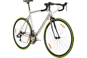 GALANO Viking Vuelta Sti Vélo de course 700C 28" (71 cm) – 4 tailles de cadre – 2 couleurs 53 cm gris/vert