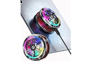 YANISM iPad-Kühler, magnetischer Tablet-Kühler für iPad/Surface Pro/Samsung Tab/Dampfdeck, magnetischer Handy-Kühler, iPad-Kühler mit Gaming-Licht für mobiles Gaming, Tiktok Live-Streaming
