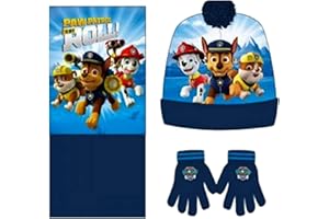 NICKELODEON Conjunto de gorro Guantes de cuello tpur Patrulla Canina, azul, Talla única