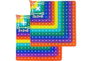 GENERIC Double-Sided 12x12 Times Tables & Addition Pop Maths Toy – Educational Fidget Board Game for Kids Learning Multiplication & Addition Facts