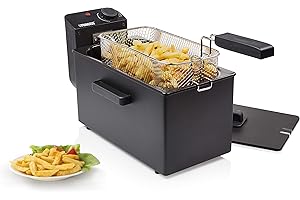 Princess 182727 Freidora eléctrica, Zona Fría, 2000 W, Volumen de 3 L, Temperatura hasta 190ºC, Negro