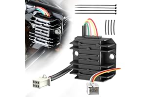 RUTU 4 Wire full wave Universal Voltage Regulator Rectifier Replacement - Boat Motor, Motorcycle, GY6 50 150cc Scooter, Moped, Go Kart, TAOTAO, ATV Rectifier- AC to DC Rectifier 12v Voltage Regulator