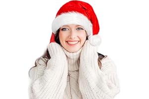 MICTER Weihnachtsmütze, Weihnachtsmütze Kinder für Junge/Mädchen, Weihnachtsmann Mütze Rot, Weihnachtsmütze Plüsch, Weihnachtszubehör （Kinder）