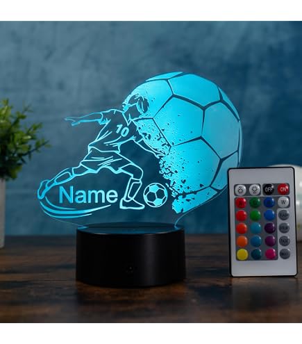 Lampada 3D LED A Forma Di Scarpa Da Calcio – 7 Colori Con Touch, Illusione Ottica, Regalo Per Appassionati - 2