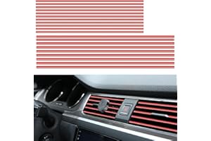 20 Stück Auto Lüftungsschlitz Dekoration PVC Auto Styling Lüftungsgitter Zierleiste 20cm Auto Zubehör Innenraum ‎DMJJSD Auto Styling Zierleisten Klimaanlage Luftauslass Dekoration Streifen Autozubehör