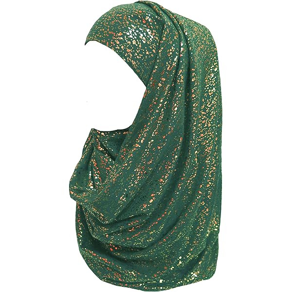 Lina & Lily Dames hijab hoofddoek van chiffon met gouden