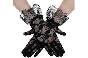 Abeillo kvinnor spetshandskar kort bröllopshandske te party handskar artighet handskar för opera kväll bröllop te party bal 1920-tal