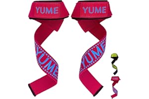 YUME Straps Gym de Algodón 100% con Silicona Antideslizante, Correas Levantamieto de Pesas Straps Powerlifting, Complemento para el Gimnasio, Lifting Straps, Peso Muerto