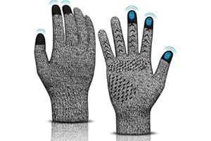 JOCOSA Winter Gloves for Men and Women, Touch Screen Gloves with Thermal Soft Knit Lining, Elastic Cuff