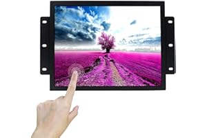 VSDISPLAY 12,1-calowy monitor LCD z ekranem dotykowym 700 nitów z głośnikiem, wejście audio wideo HDMI VGA DVI, rozdzielczość 800 x 600, jasność 700 nitów