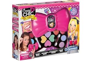 Clementoni Crazy Chic - Trousse Fiocco, Gioco Creativo Bambini 6+ Anni, Set Trucco con Ombretti, Lucidalabbra e Specchietto, Idea Regalo per Comporre Make-Up per Ogni Occasione, 15223