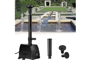 YAOBLUESEA Pompe pour Fontaine, Bassin, étang, Jardin 1000L/H 22W