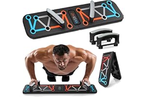 VILAMED Push Up Board – Multi-Function Colour Coded Press Up Board for Strength Training & Muscle Building – Foldable Home Gym Fitness Equipment with Anti-Slip Ergonomic Handles for Men & Women