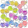 JOYIN 12 Pre-Filled Easter Eggs with 12 Different Designs of Necklaces and 12 Bracelets Girls Jewelry Set Easter Basket Stuffer Prefilled Easter Egg for Girls