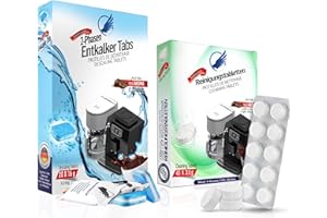 MEHRZAD Zestaw do czyszczenia ekspresów Tabletki czyszczące, 40 sztuk, pakowane pojedynczo, do odkamieniania, 20 x 16 g, kompatybilne ze wszystkimi ekspresami, „Made in Germany”