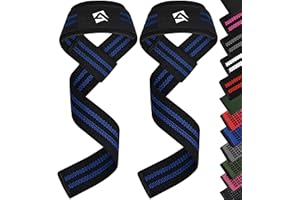 AQF Straps Palestra Uomo & Donna - Neoprene Imbottita Cinghie Sollevamento Pesi per Gym Trazioni, Bodybuilding, Powerlifting & Weight Lifitng Straps, Accessori Fitness Fasce Palestra