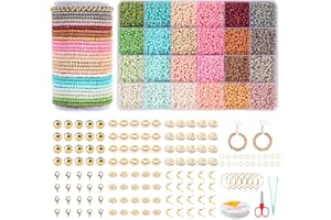 WLIAGYE Selber Machen Perlen für Armbänder 3mm Perlen zum Auffädeln Set,Geschenkidee für Weihnachten,Urlaub,Geburtstage,Partys,Belhnungen(24 Farbe Morandi-Matte)