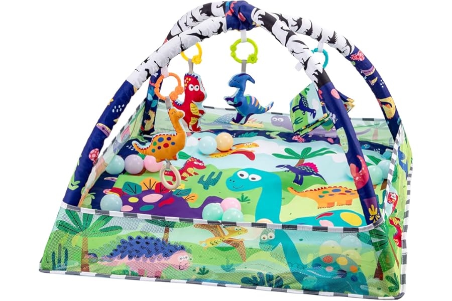 LN COZY CORNER Baby Play Gym & Activity Mat Sensory Toys, Arch, Playmat for Newborns & Infants