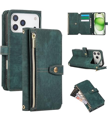 Asuwish Phone Case For IPhone 15 6.1 Inch Zipper Wallet - View #11