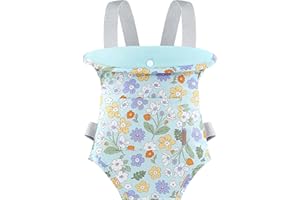 GAGAKU Baby Doll Carrier for Kids, Reborn Dolls Carrier Accessoreis with Adjustable Straps, Toy Soft Carriers for Toddlers & Girls - Green