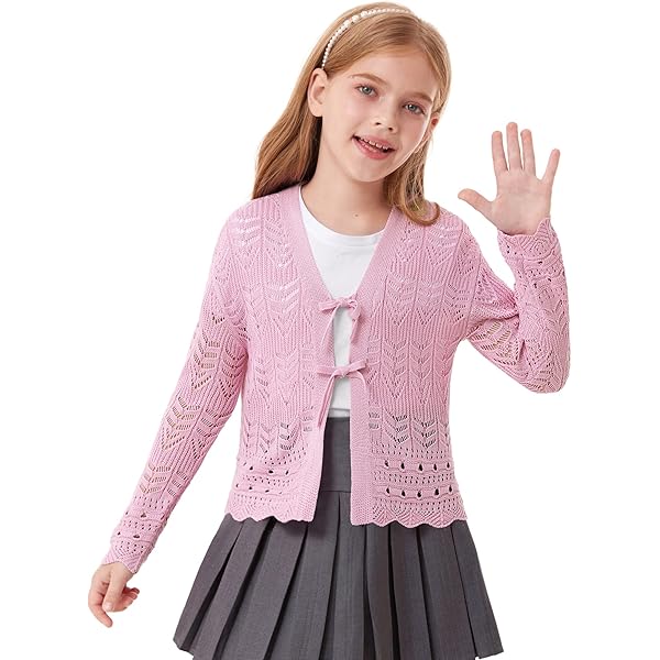 Cardigan Grace Karin Per Bambina - Bolero Con Scollo A V, Maniche Lunghe, Elegante E Morbido