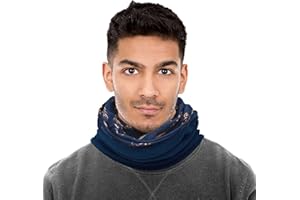 ROCKJOCK Multifunctional snood scarf mask for men. Scarf, hat, neck warmer, hood, balaclava with fleece section