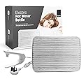 KEPLIN Rechargeable Electric Hot Water Bottle Soft & Cosy Bed, Hand & Body Warmer - Fast Heating, Auto-Shut Off Function, Over-Heat Protection & No Refill Heat Pad (Grey)