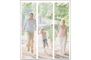 AXFZZRS Mosquitera Puerta Magnética, Blanco Doble Apertura Lateral Cortina Magnética Puerta Exterior, Cortina Mosquitera Puerta Exterior Sin Taladrar, Para Puerta de Balcón Sala de Estar, 120x210cm