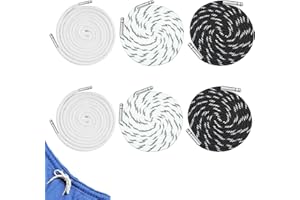 XATGIOUY 6 Piezas Cordones Repuesto, Cordón para Sudaderas para Sudaderas, Cordón Repuesto para Sudadera 140 cm, cordón Universal Extremos Cierre Metal, cordón sujeción poliéster para Chaquetas Sudaderas